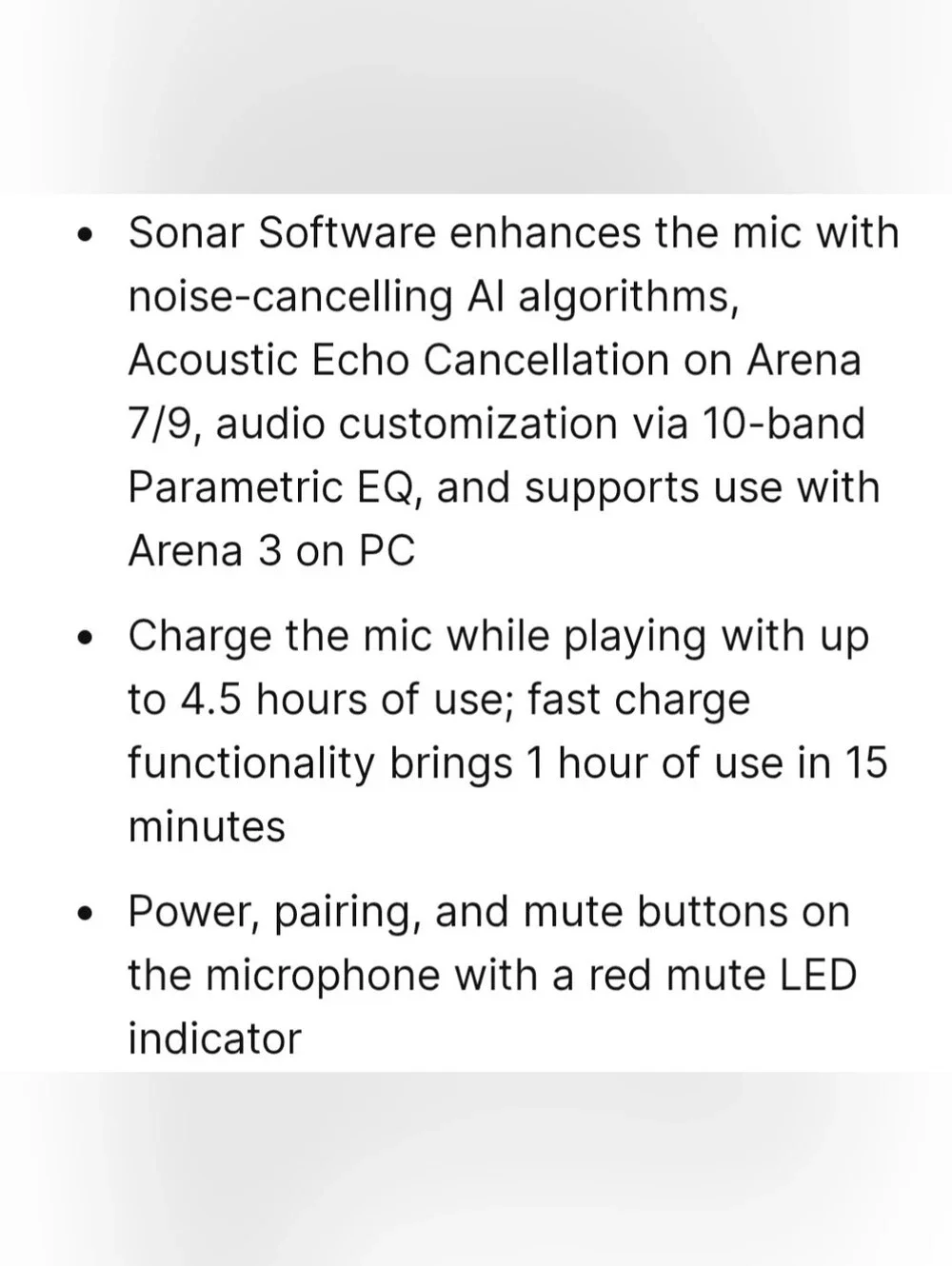 Steelseries Arena Wireless Mic